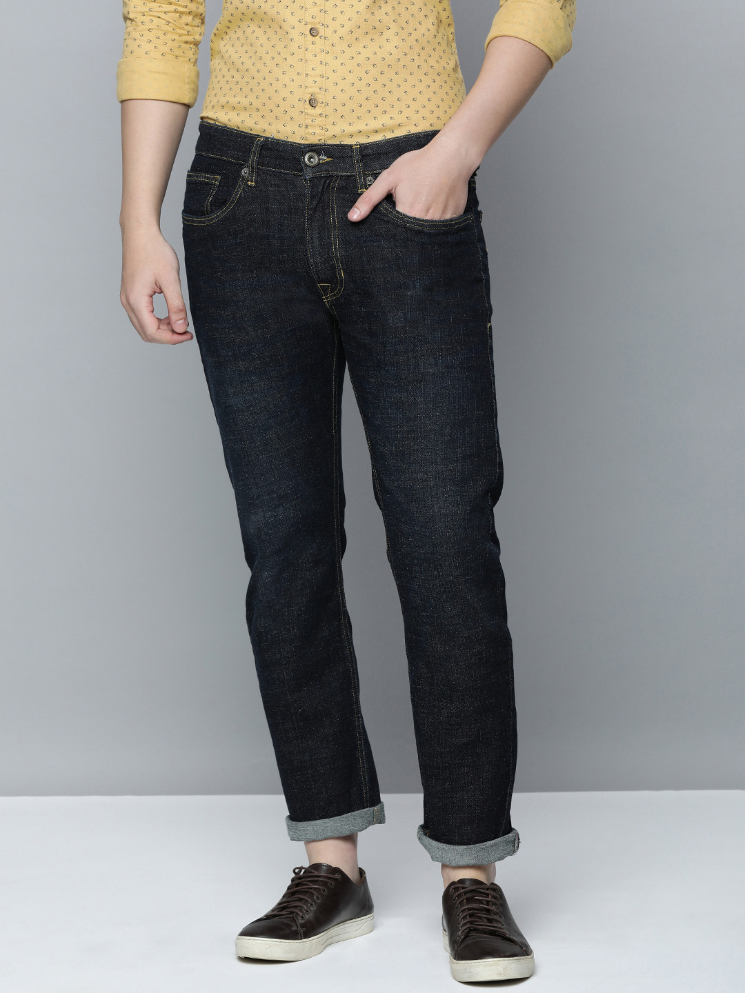 Flying Machine Mid Rise F-Jango Straight Fit Jeans