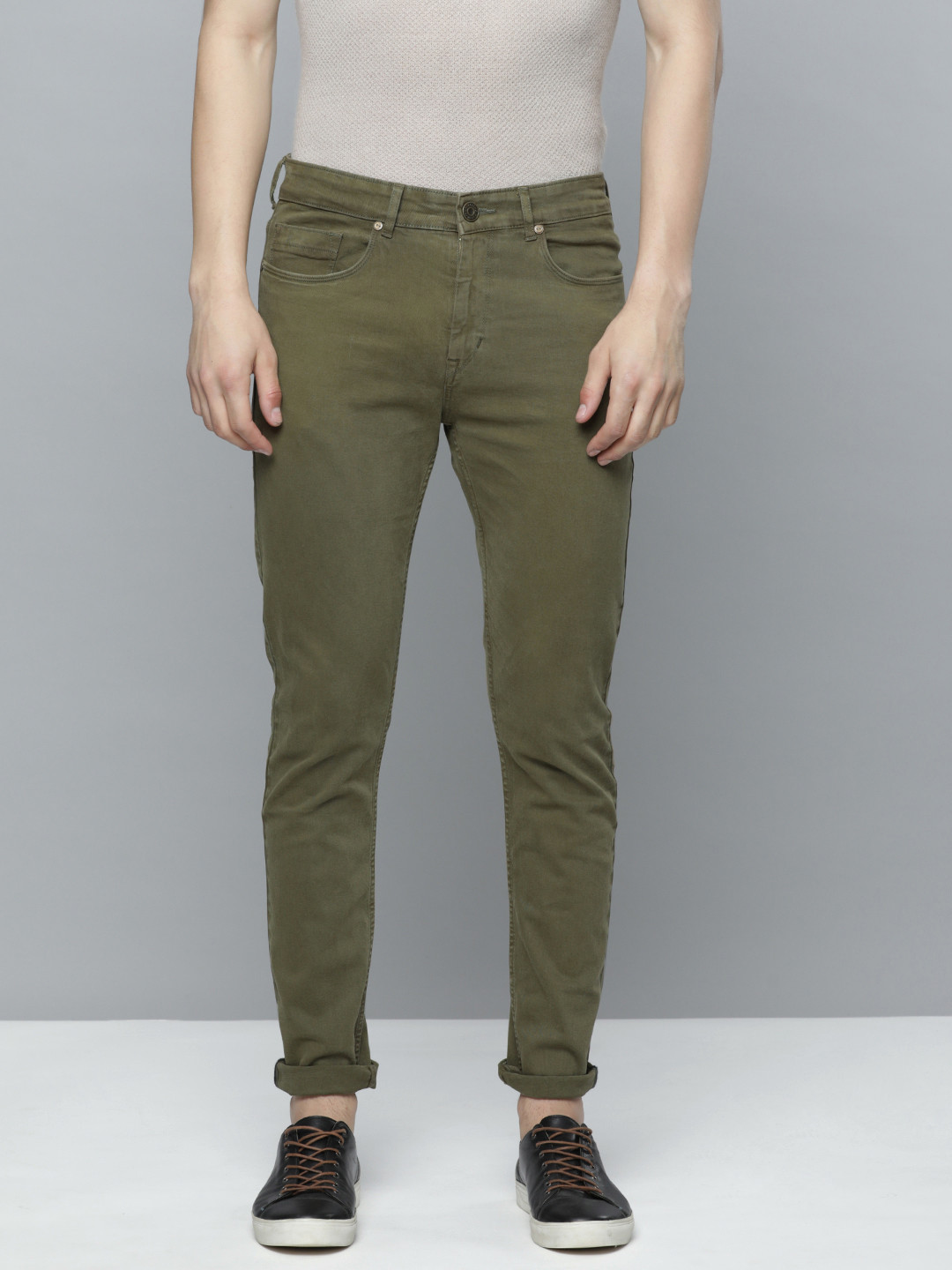 Flying Machine Mid Rise Slash Slim Tapered Fit Jeans