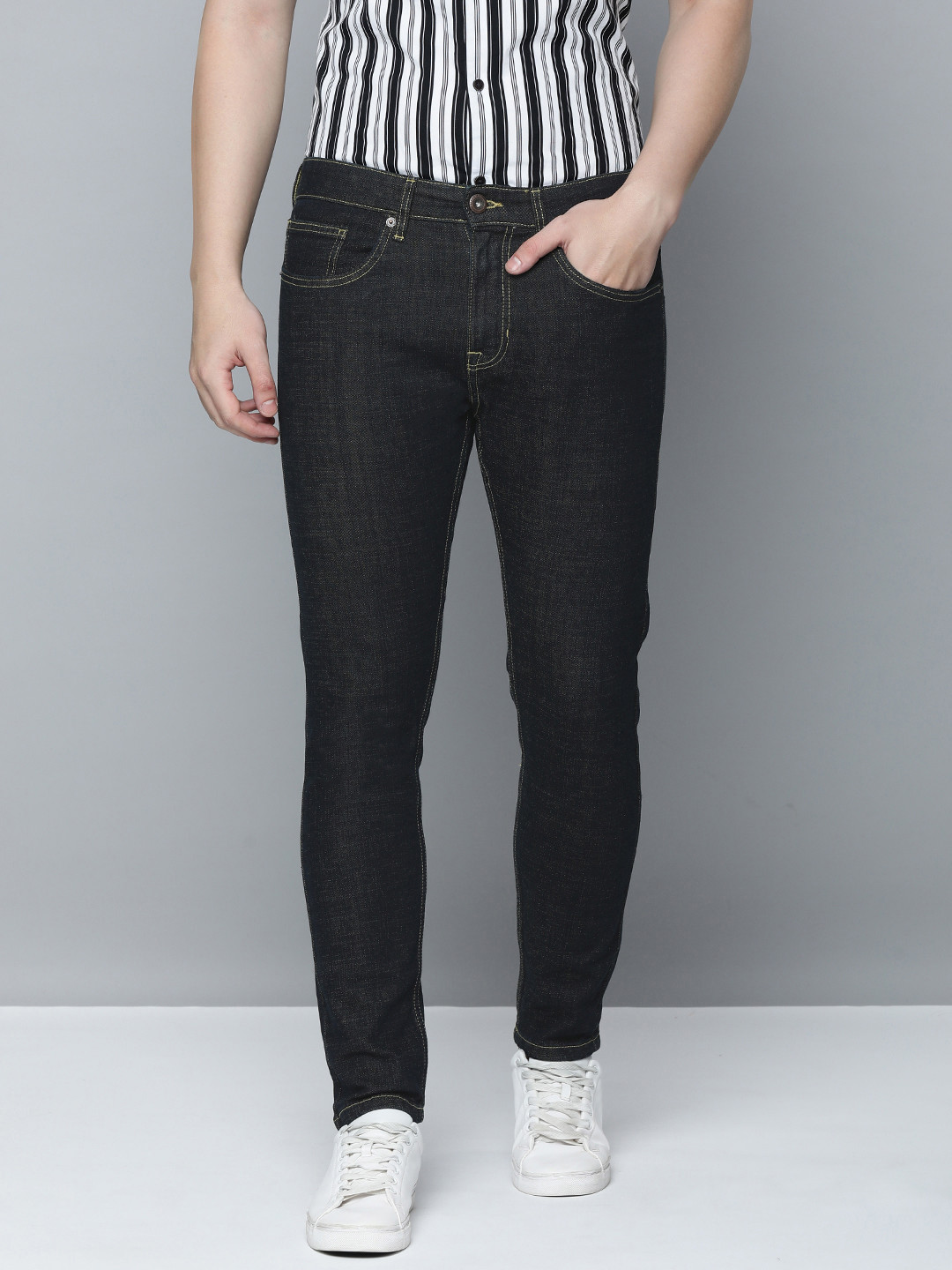 Flying Machine Slash Slim Tapered Fit Rinsed Jeans
