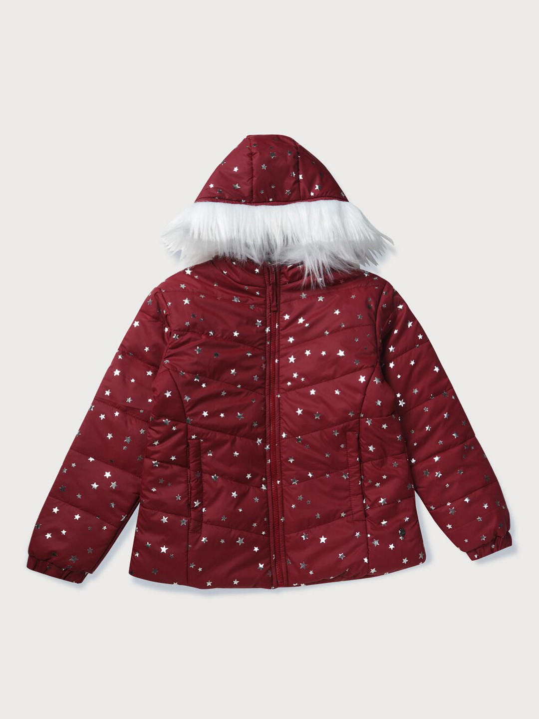 Gini and Jony Girls Red Puffer Jacket