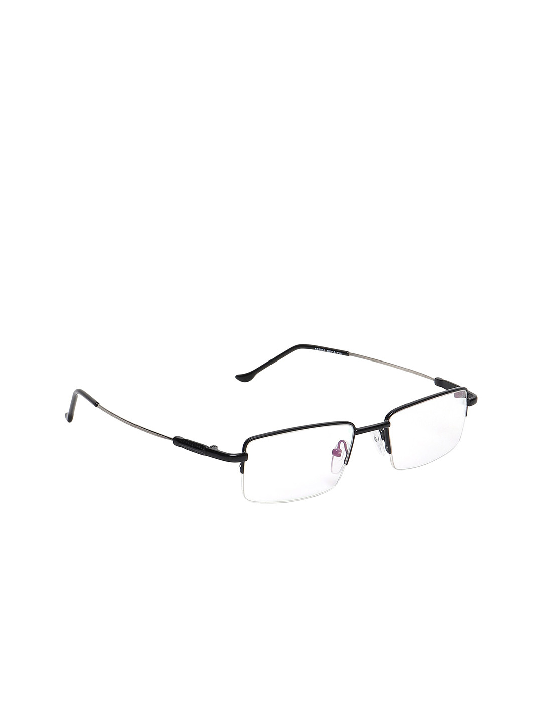 GARTH Unisex Clear Lens & Black Rectangle Sunglasses with UV Protected Lens