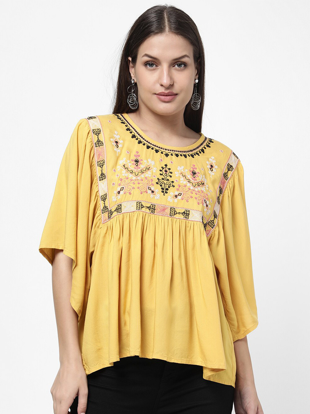 R&B Yellow Floral Top