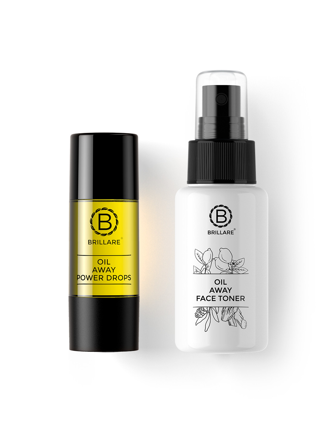 BRILLARE Sustainable Combo of Oil Away Power Drops Serum 15 ml & Face Toner 50 ml