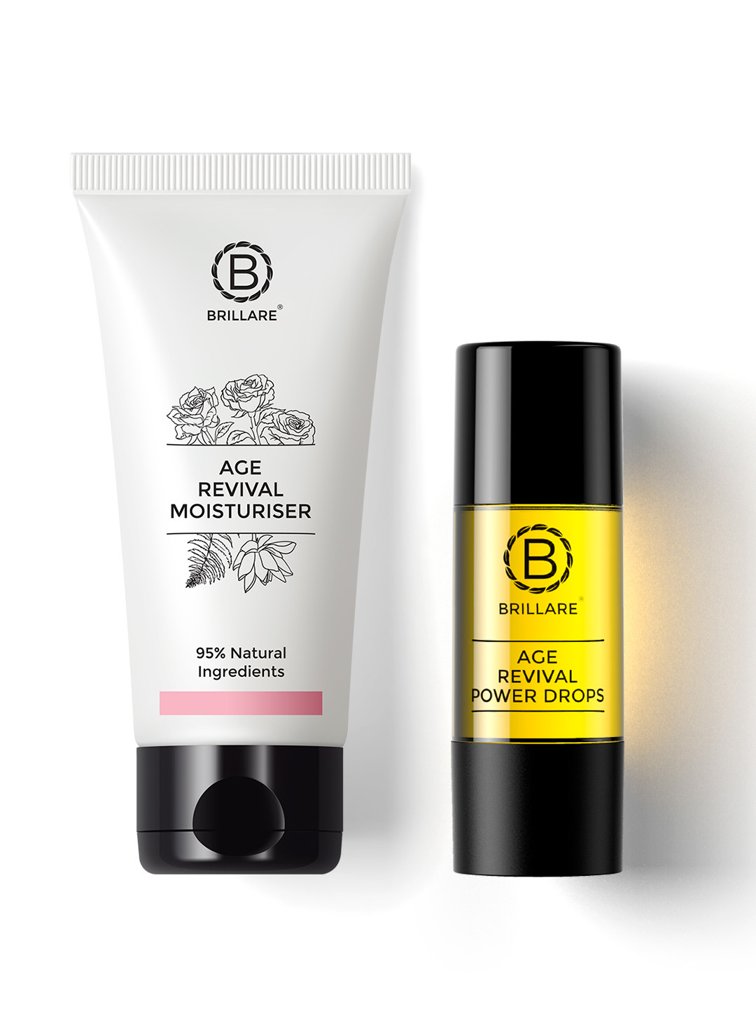BRILLARE Sustainable Combo of Age Revival Power Drops Serum 15 ml & Moisturiser 50 ml