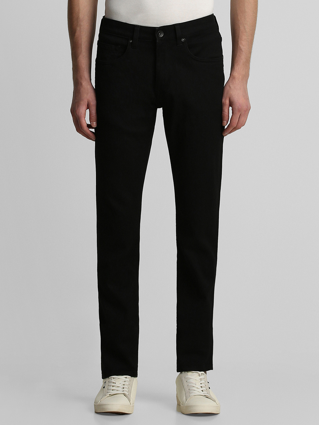 Louis Philippe Jeans Men Black Slim Fit Stretchable Jeans