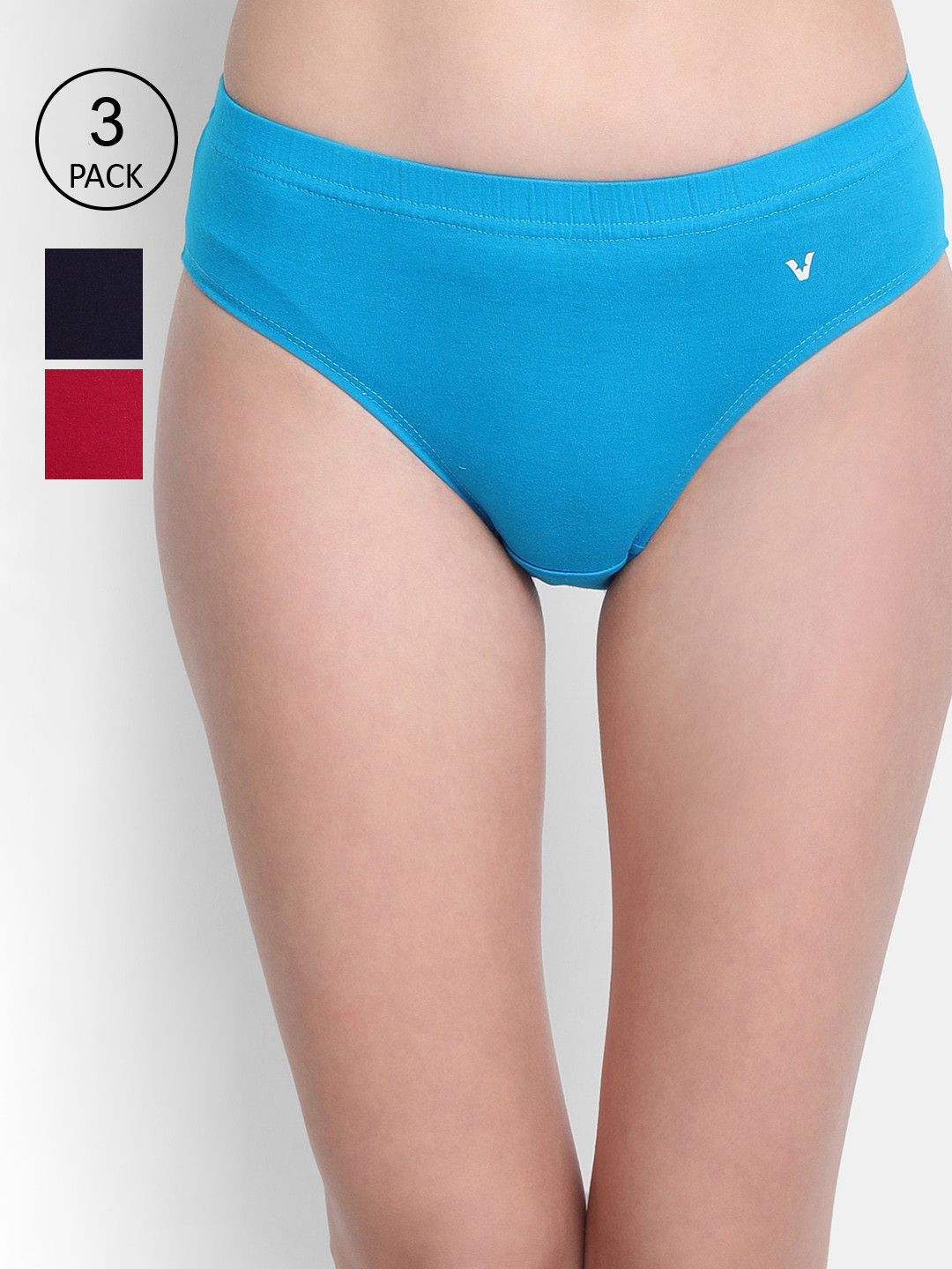 VStar Women Pack Of 3 Assorted Bikini Briefs TEENS-3PCS-MULTICOLOR-MULTI COLOR