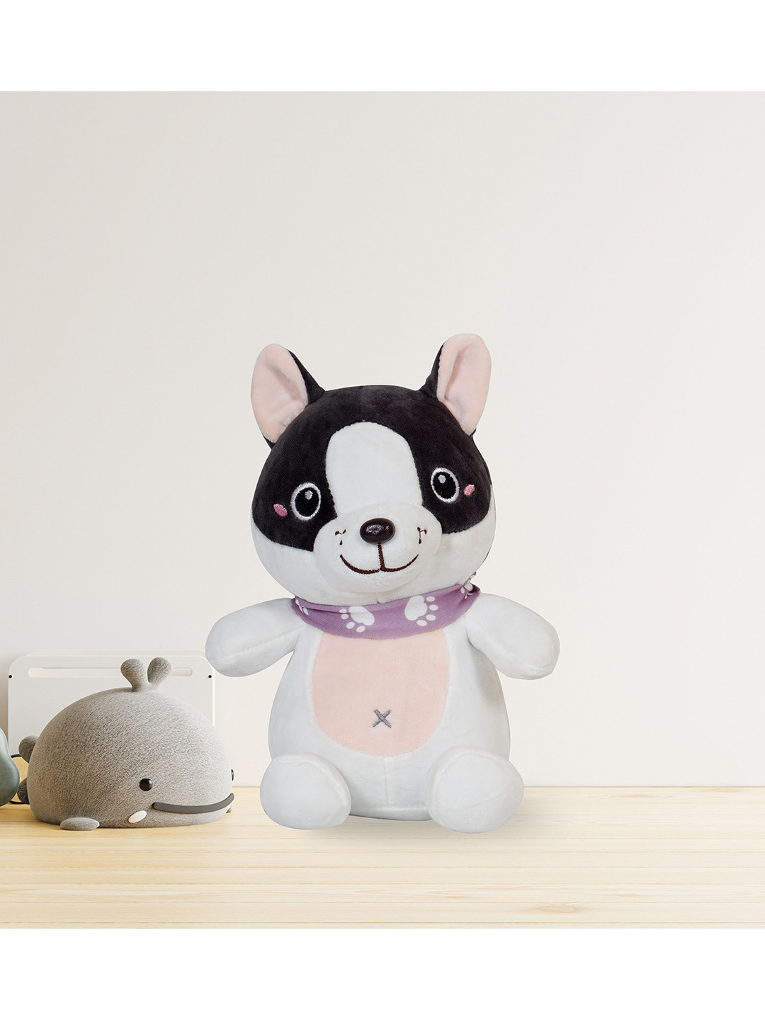 Ultra Kids White & Black Cute Soft White Dog Toy