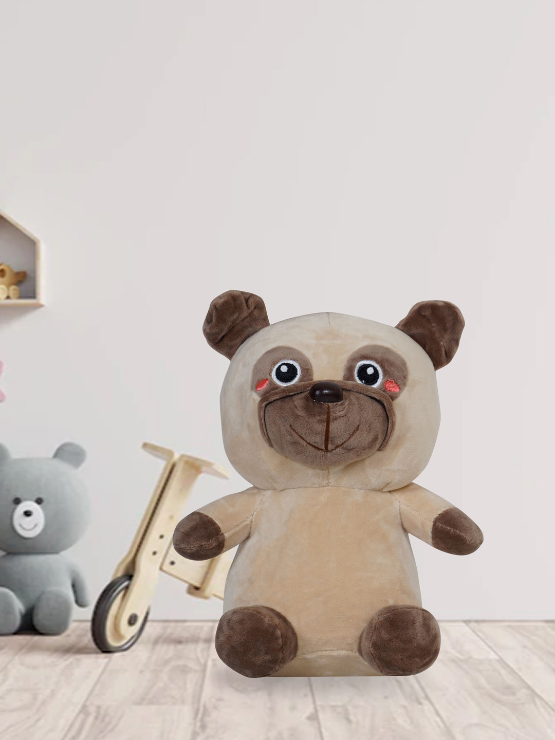 Ultra Kids Brown Cute Soft Smile Dog Toy