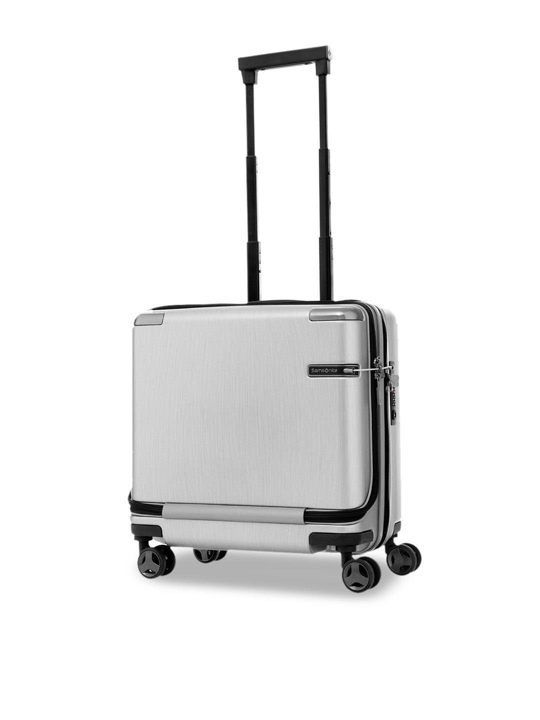 Samsonite EVOA Silver-Toned Hard-Sided Cabin Trolley Bag - 29 L