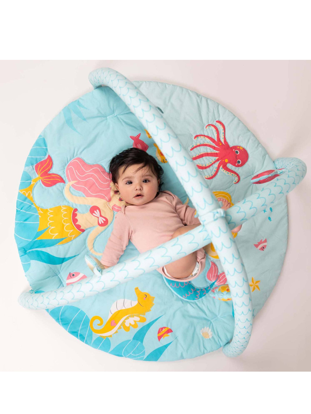 haus & kinder Kids Blue Printed Baby Activity Gym Bed Set