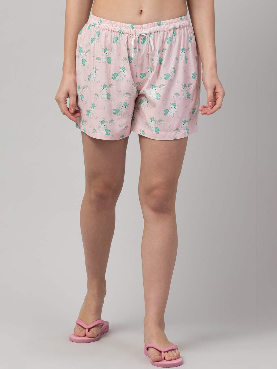 Hive91 Women Pink Floral Printed Shorts