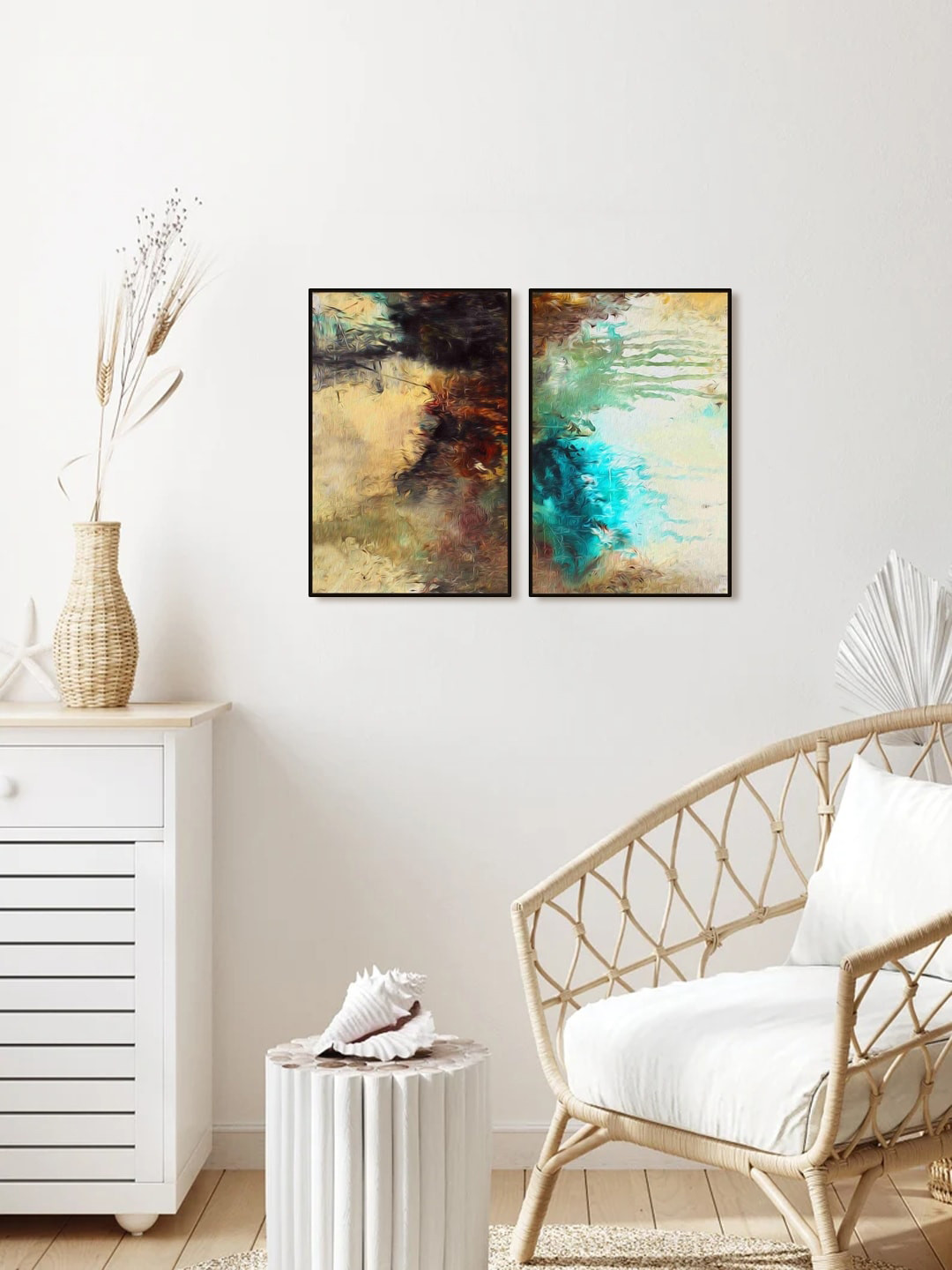 999Store Set Of 2 Abstract Painting Wall Art