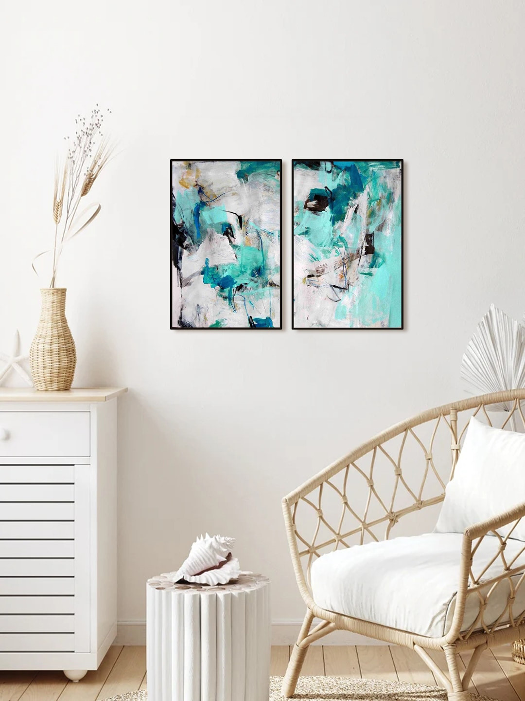 999Store Set Of 2 Abstract Painting Wall Art