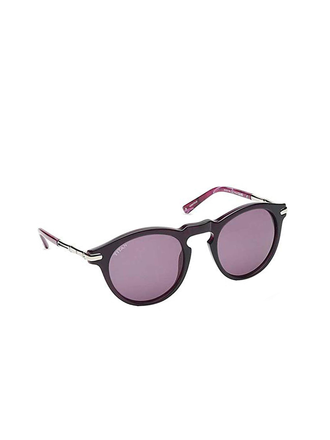 Titan Unisex Purple Lens & Purple Round Sunglasses with UV Protected Lens