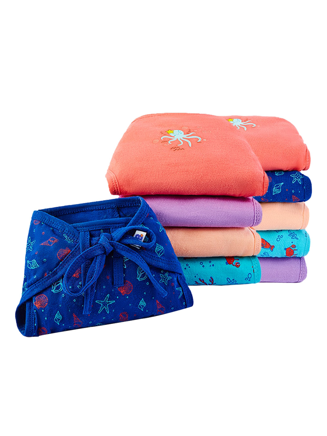SuperBottoms Infants Set of 10 Printed SustainableCotton Semi-Waterproof Super Dry Feel Nappy