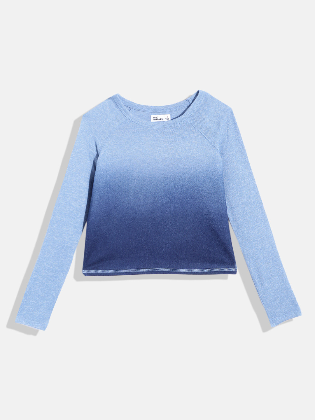 Macy's Epic Threads Girls Blue Ombre Print Sweatshirt
