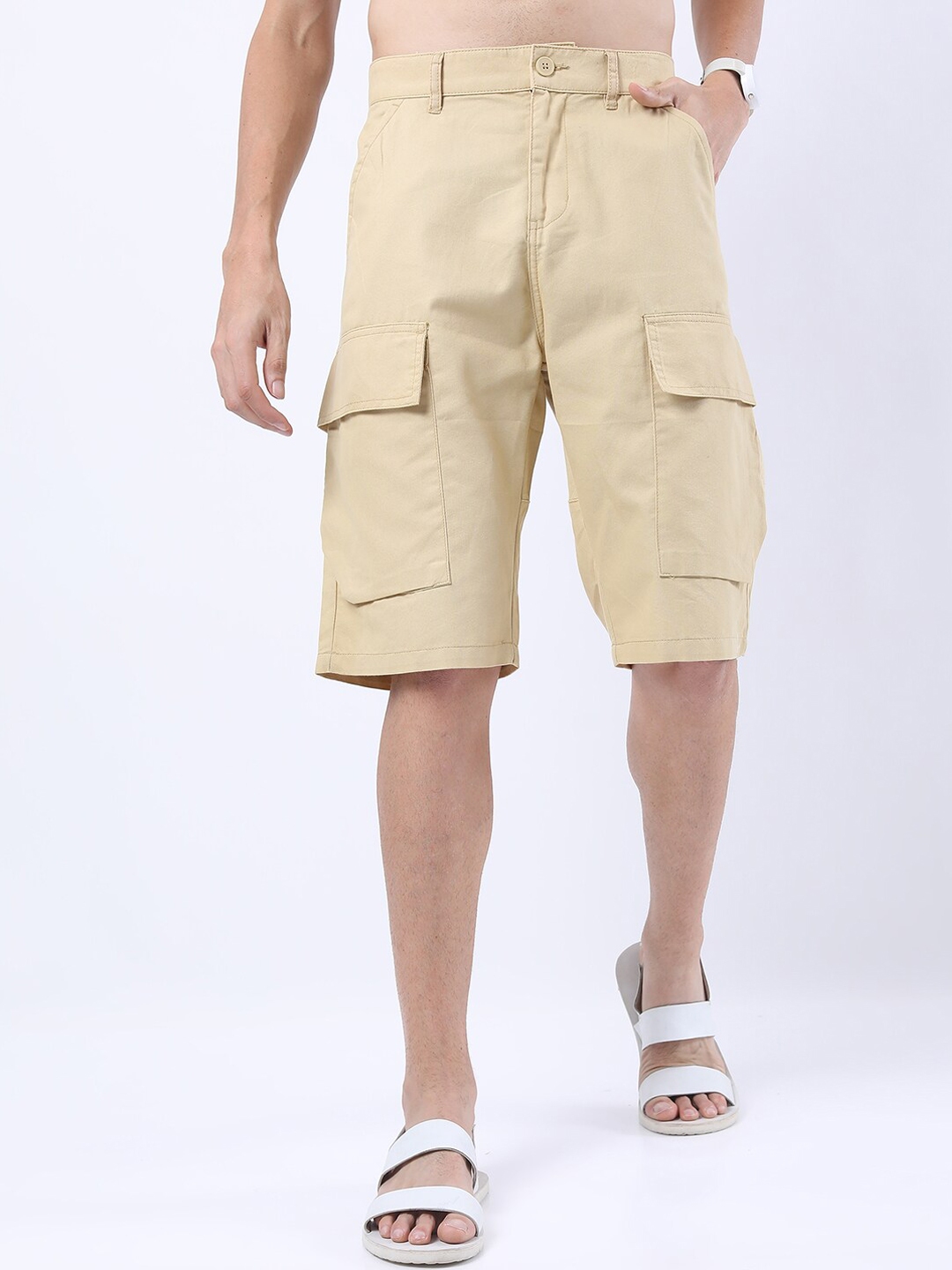 Mens beige cargo shorts store