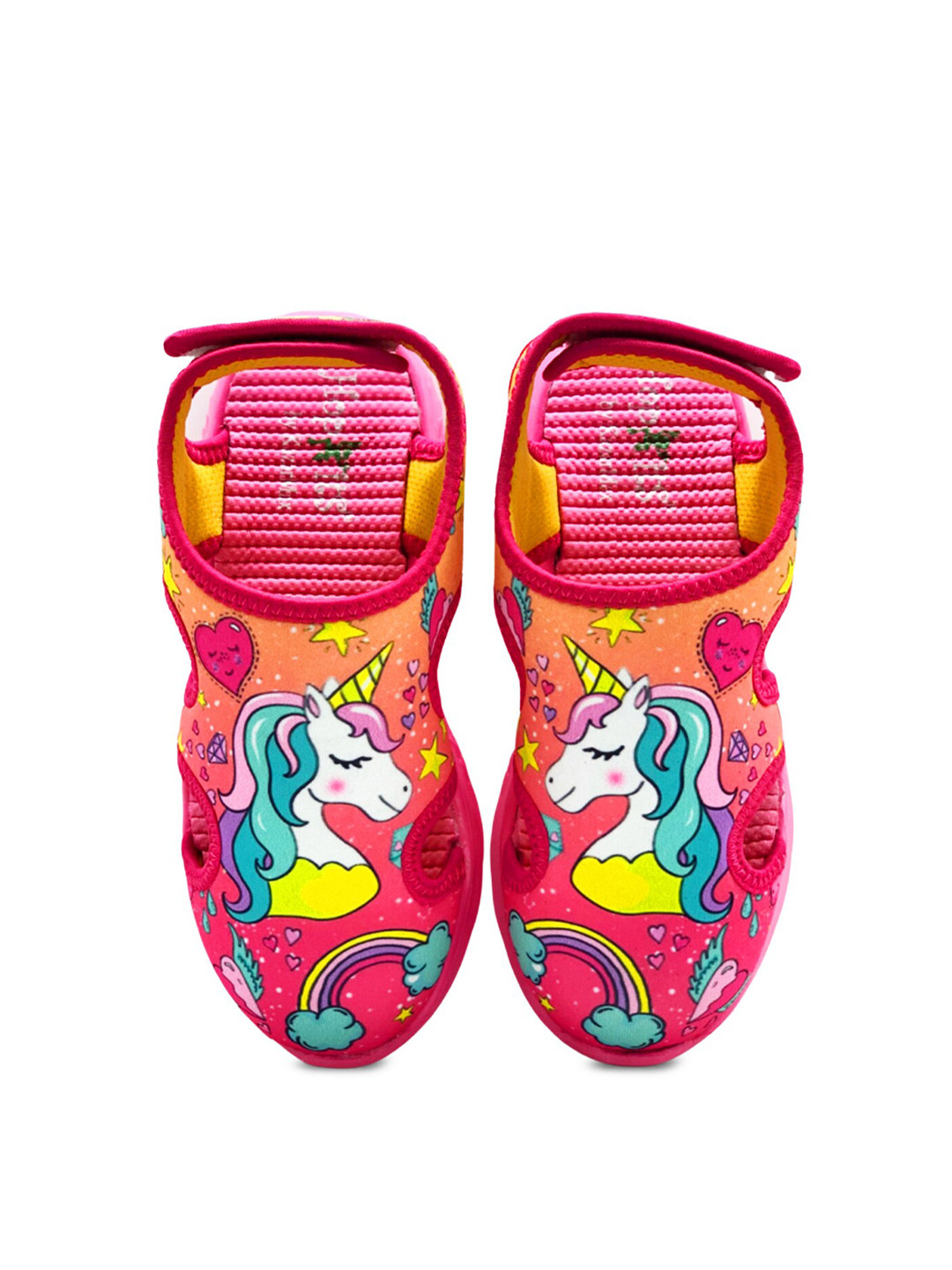 KazarMax Girls Pink Printed Mules