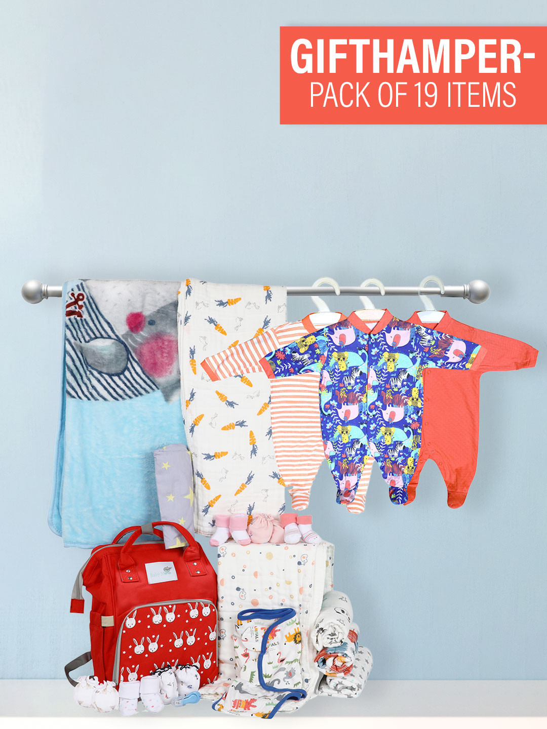 Baby Moo 19 Pcs Unisex  Baby Apparel Gift Set