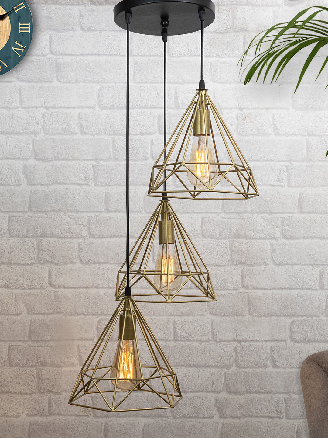 Homesake Gold-Toned Textured Ceiling Lamps