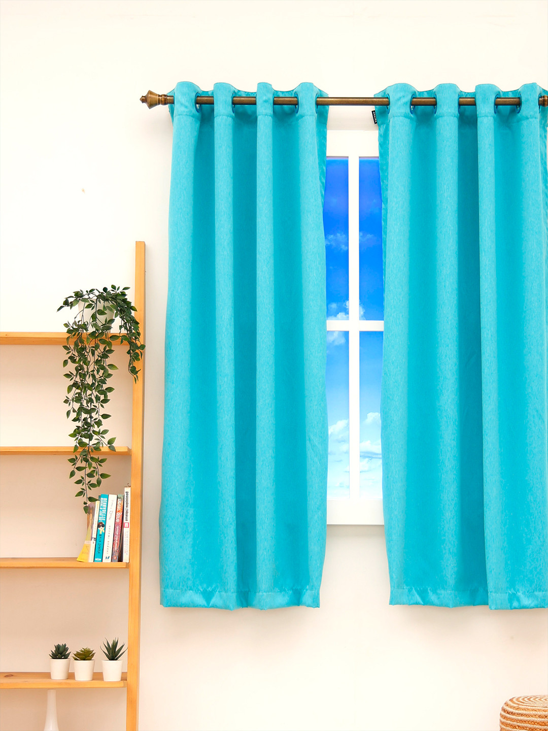 Ariana Teal Black Out Window Curtain