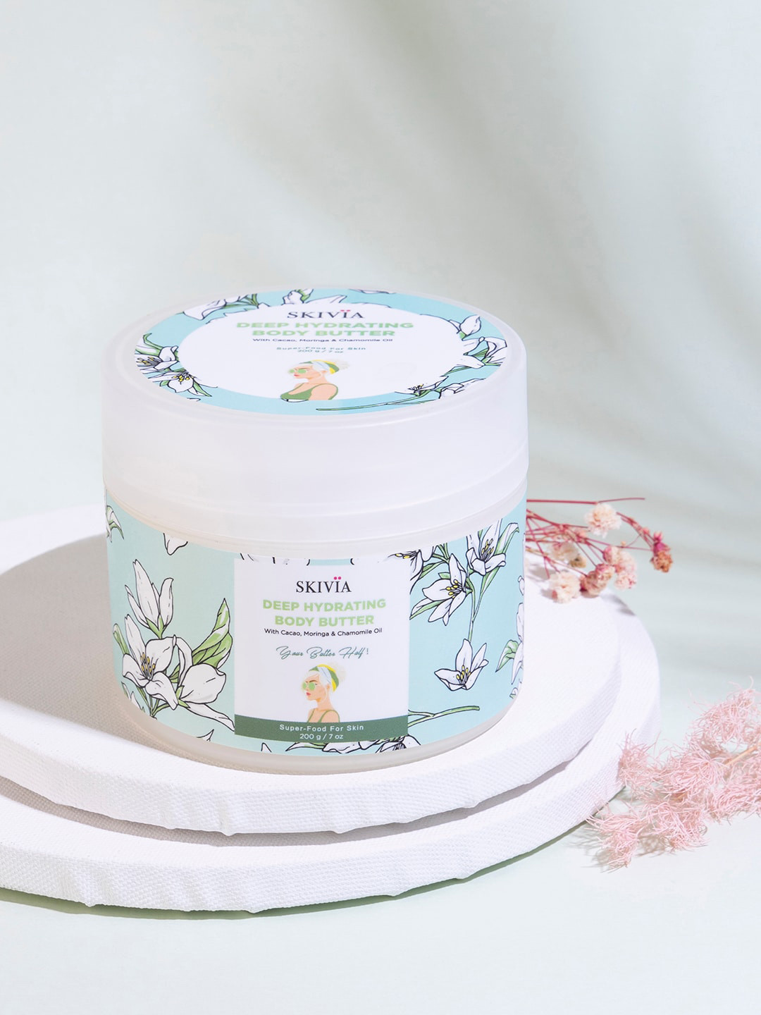 SKIVIA Paraben Free Deep Hydrating Body Butter with Cacao & Moringa For Hydration - 200 g