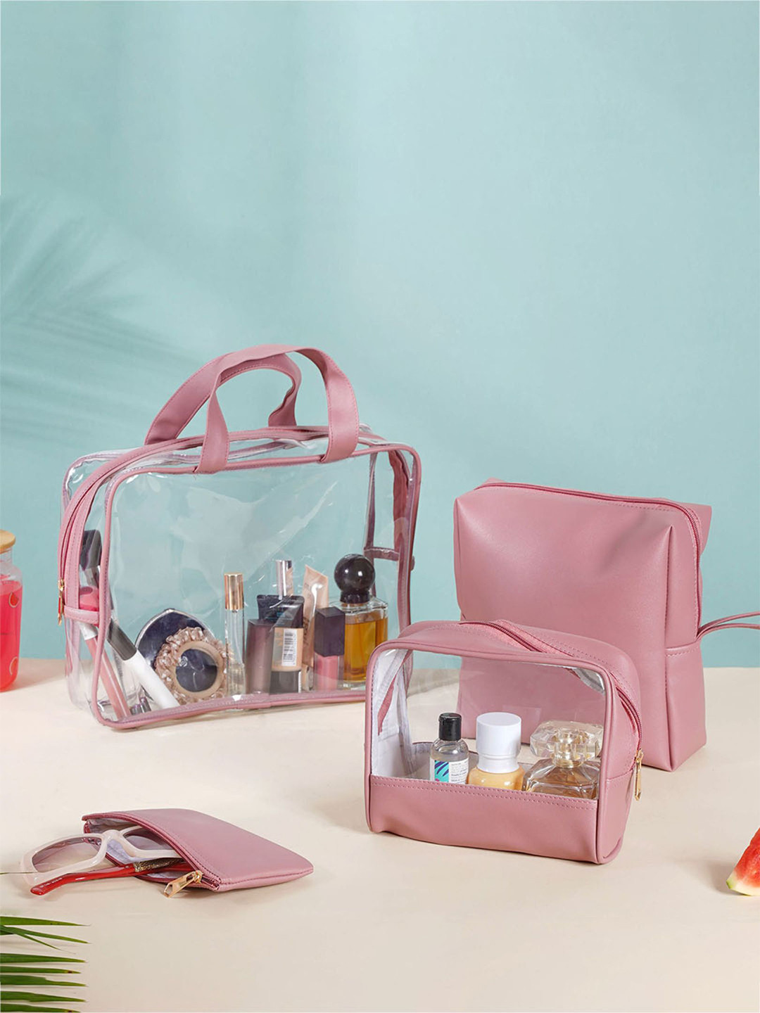 Nestasia Pink Set of 4 Travel Kit