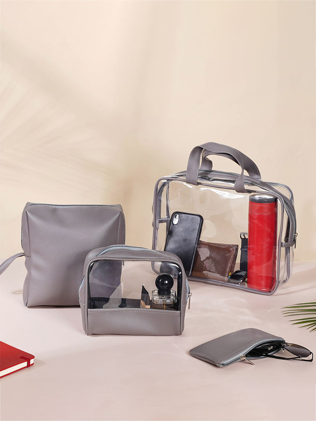 Nestasia Set of 4 Grey Travel Kit