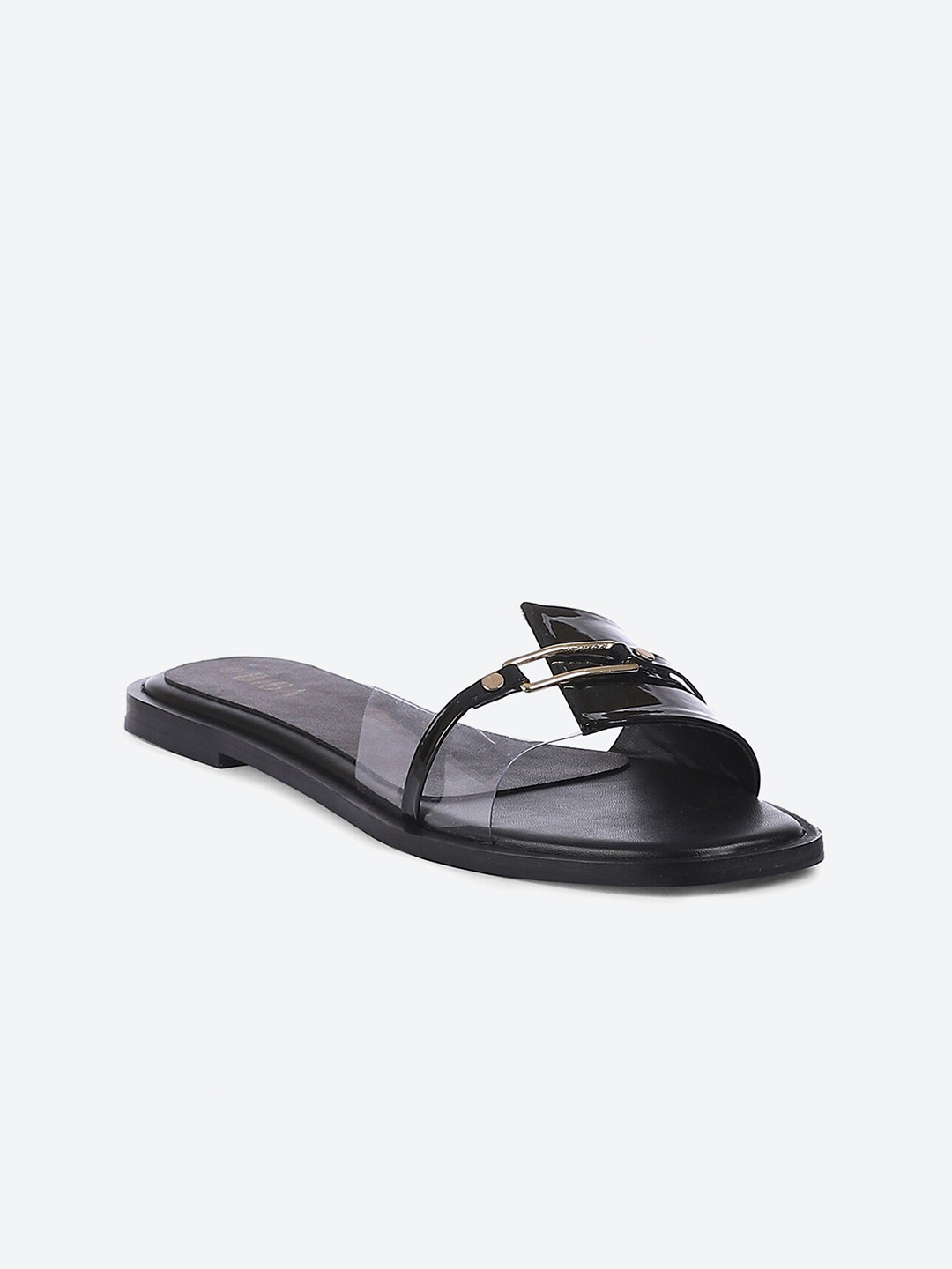 Biba Women Black Solid Open Toe Flat