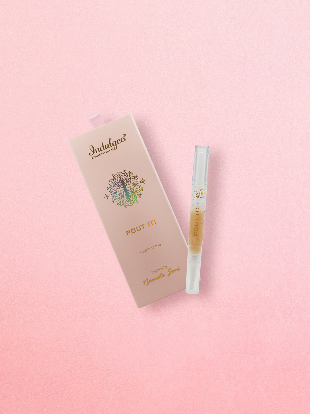 Indulgeo Essentials Pout It 24k Gold Lip Oil for Natural Plump Pouty Lips - 3.5 ml