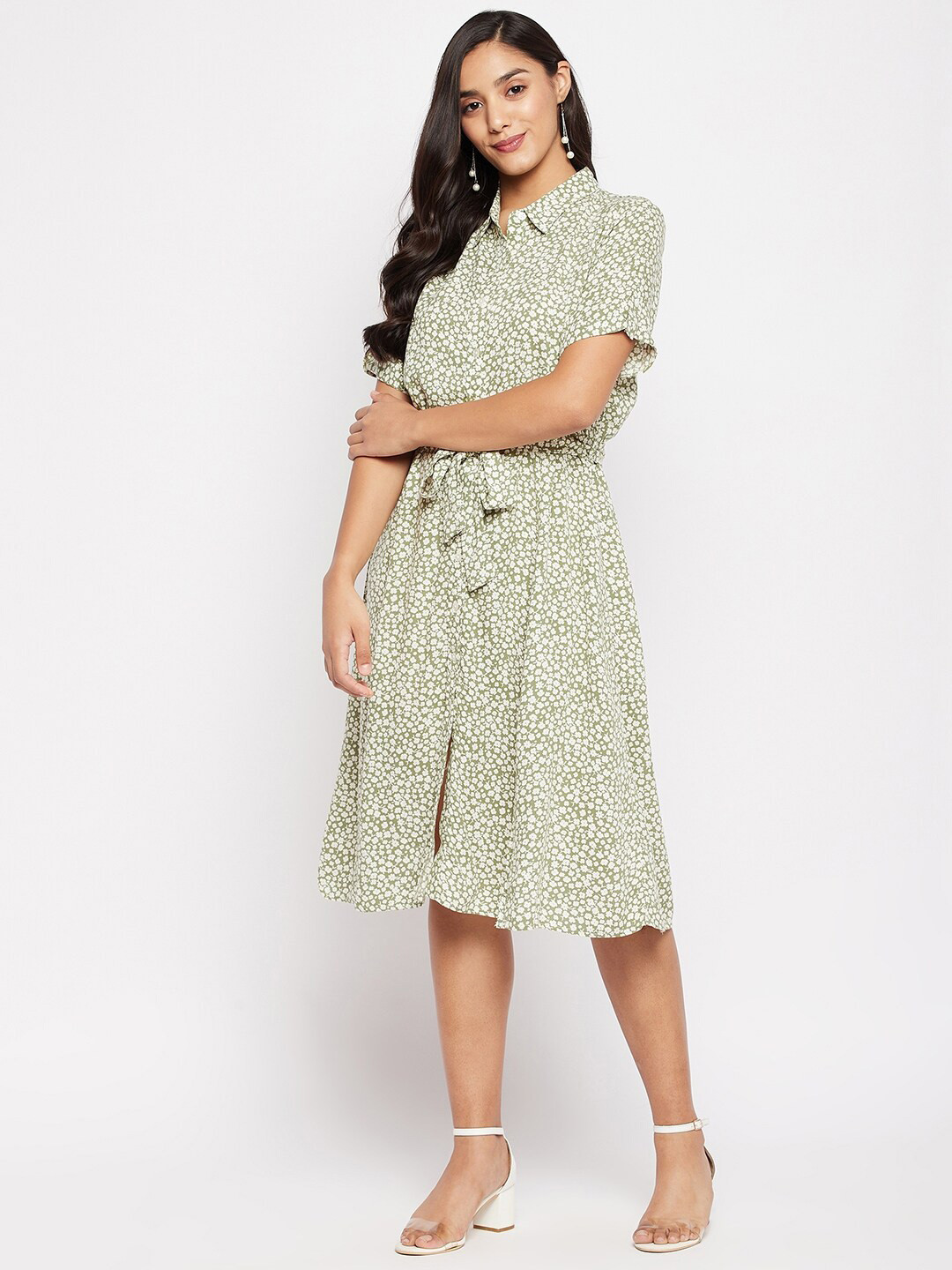 Duke Green Floral Shirt Dress