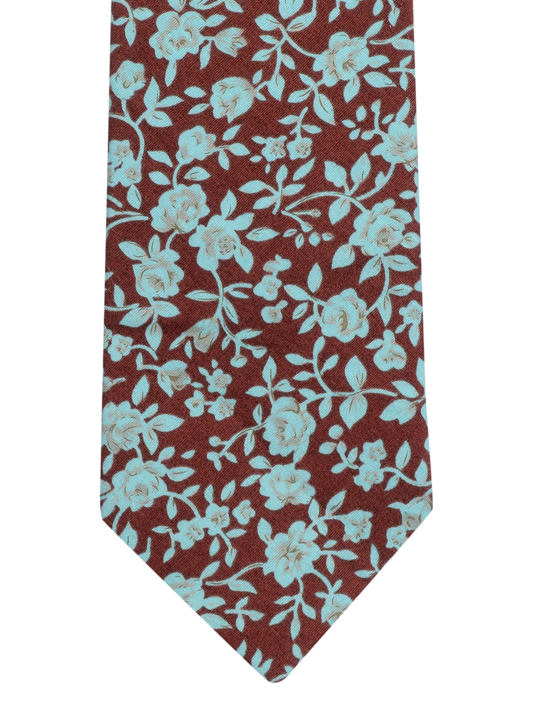 Alvaro Castagnino Brown & Blue Floral Print Tie