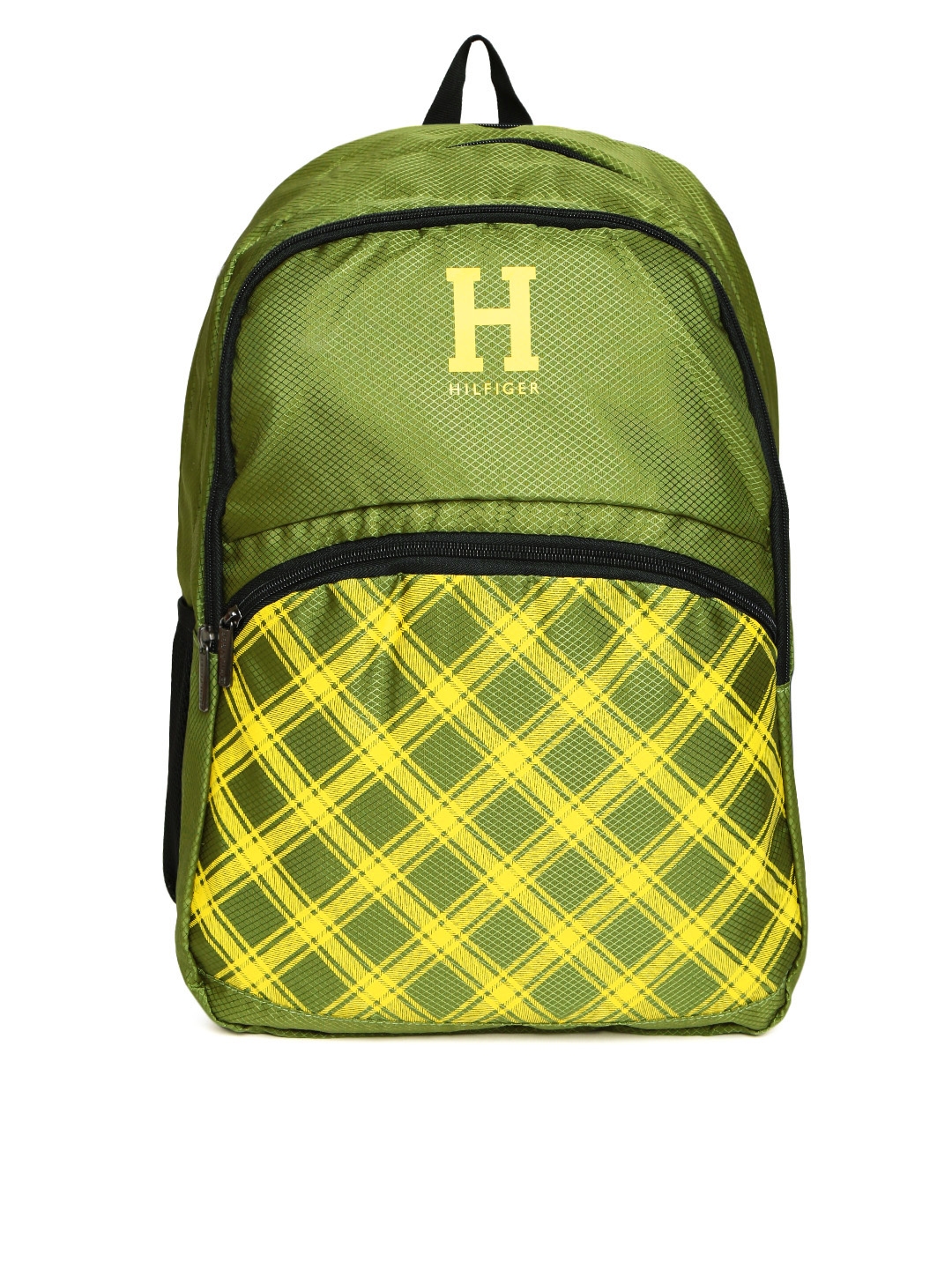 tommy hilfiger olive green backpack