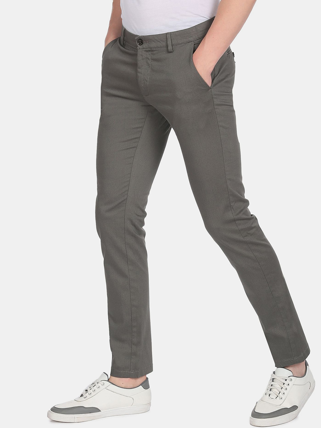 Arrow Sport Men Green Slim Fit Chinos Trousers