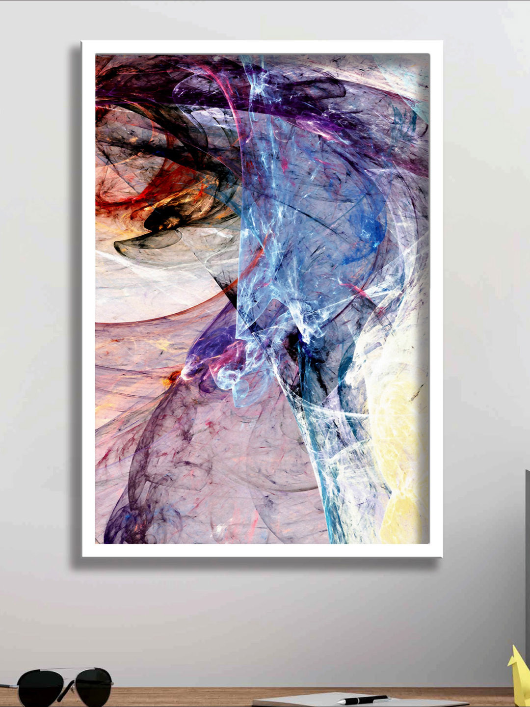 SAF Blue & Purple Printed Abstract Wall Art
