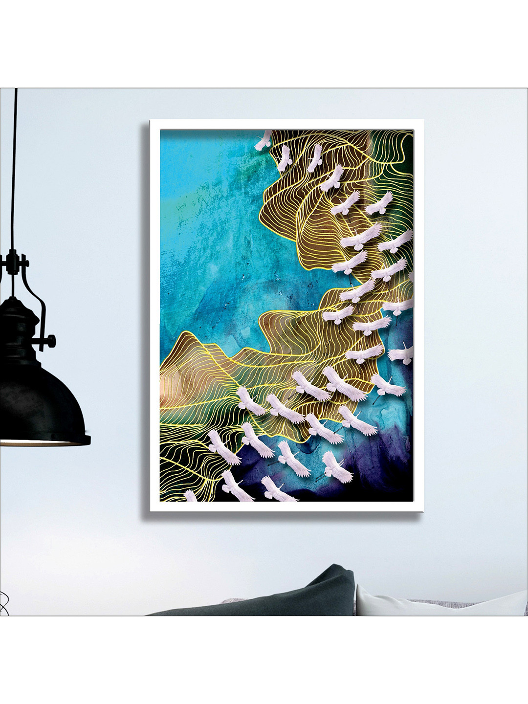 SAF Blue & Yellow Digital Reprint Wall Art