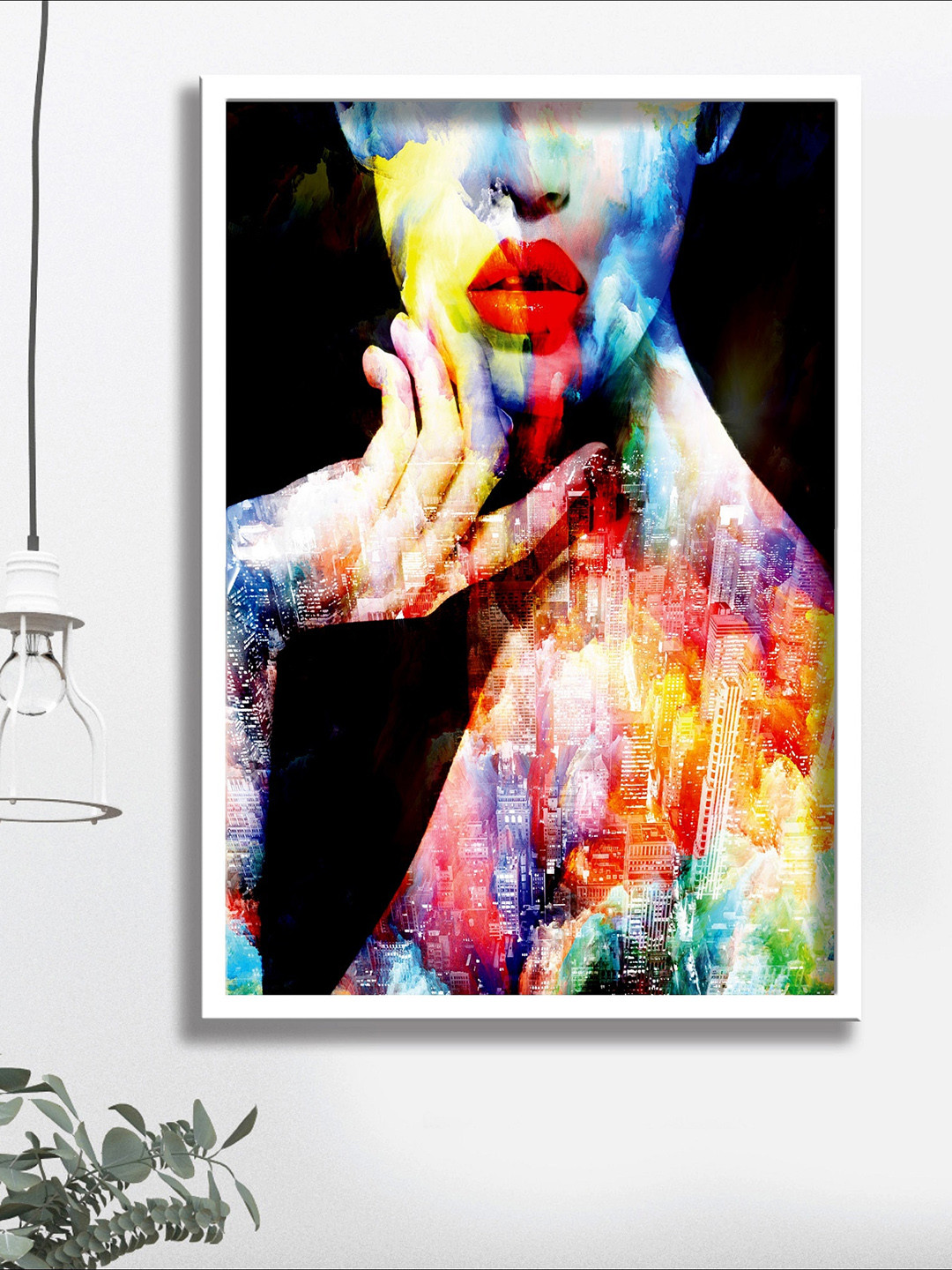 SAF Black & Red Digital Printed Framed Wall Painting