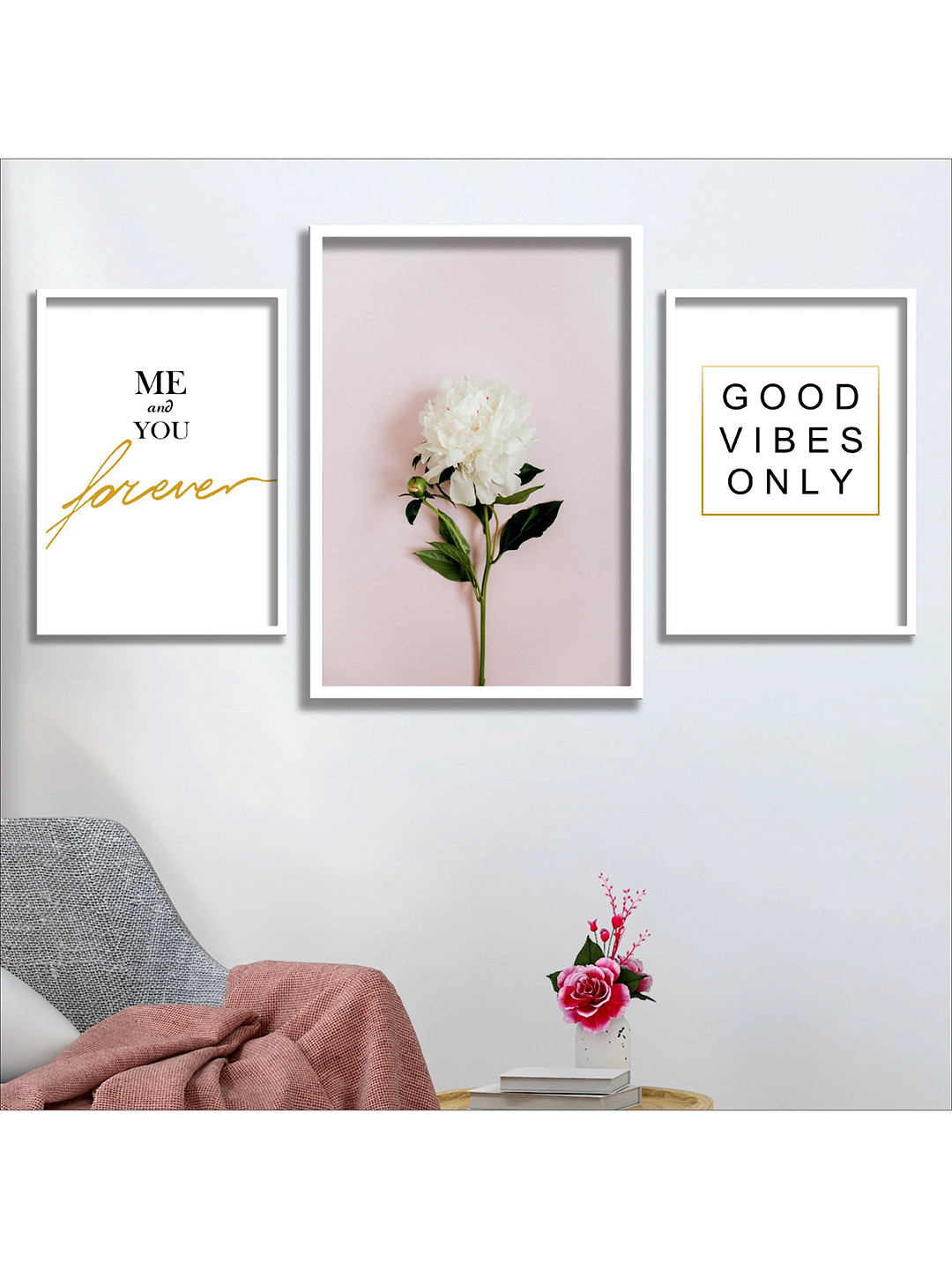 SAF Set Of 3 Modern Art Digital Reprint Wall Art