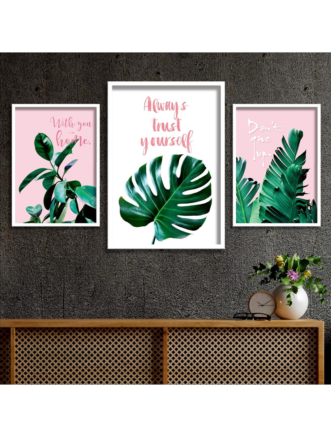 SAF Canvas 3 Piece Wall Rectangle Paintings Wall Art