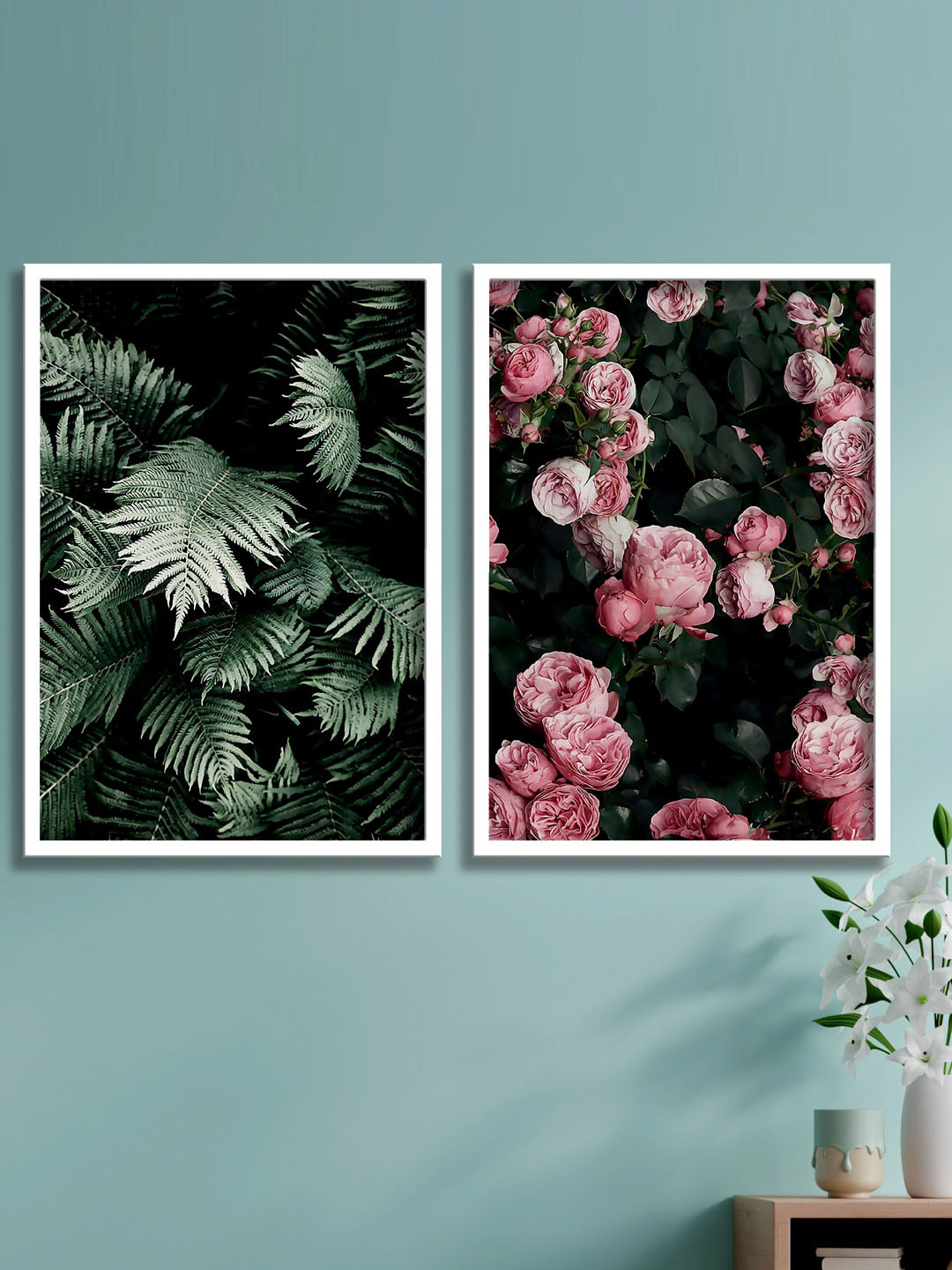 SAF Pack Of 2 Digital Printed Framed Wall Painting