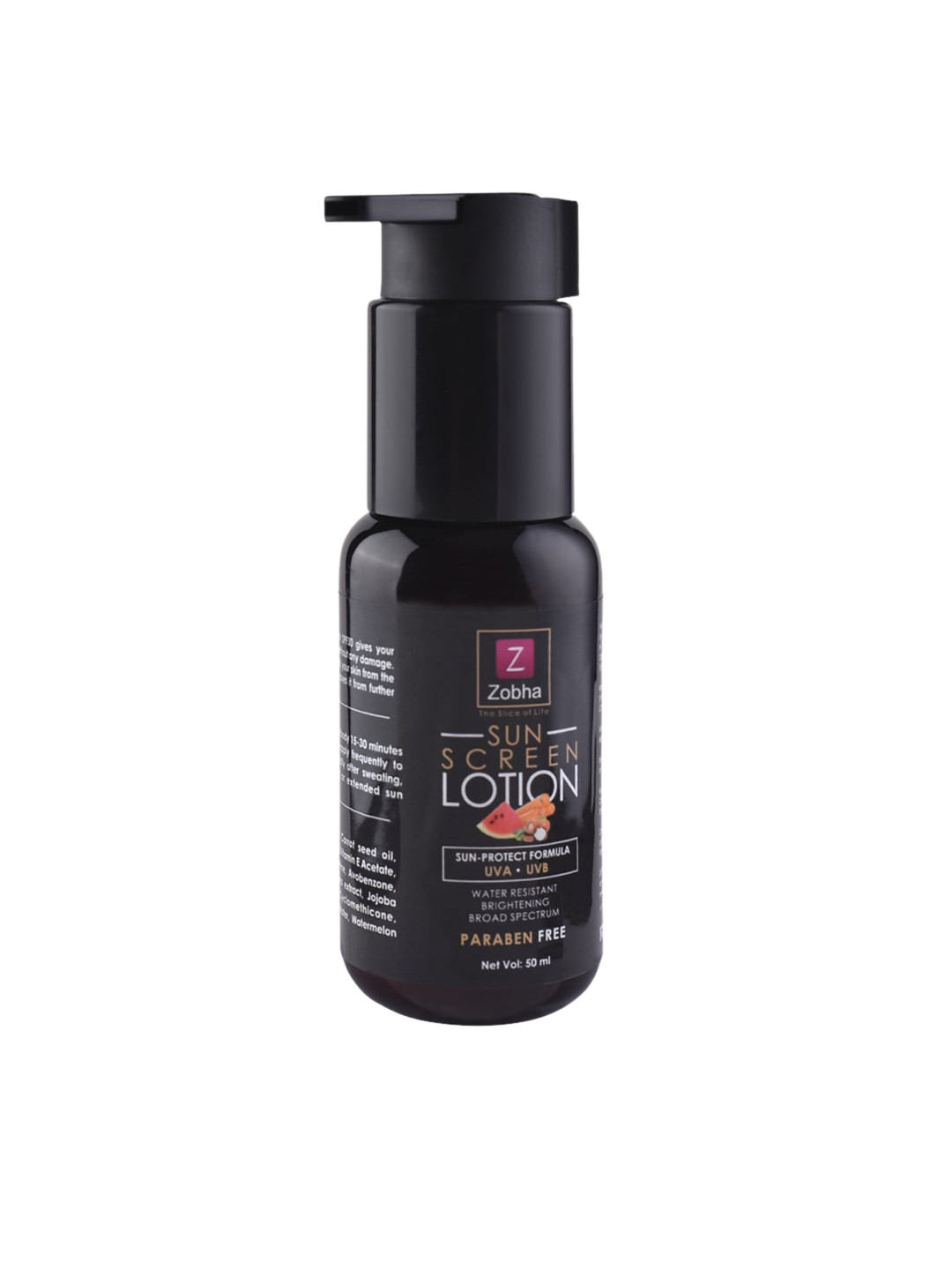 Zobha Sunscreen Lotion Sun Protect Formula SPF30-50Ml