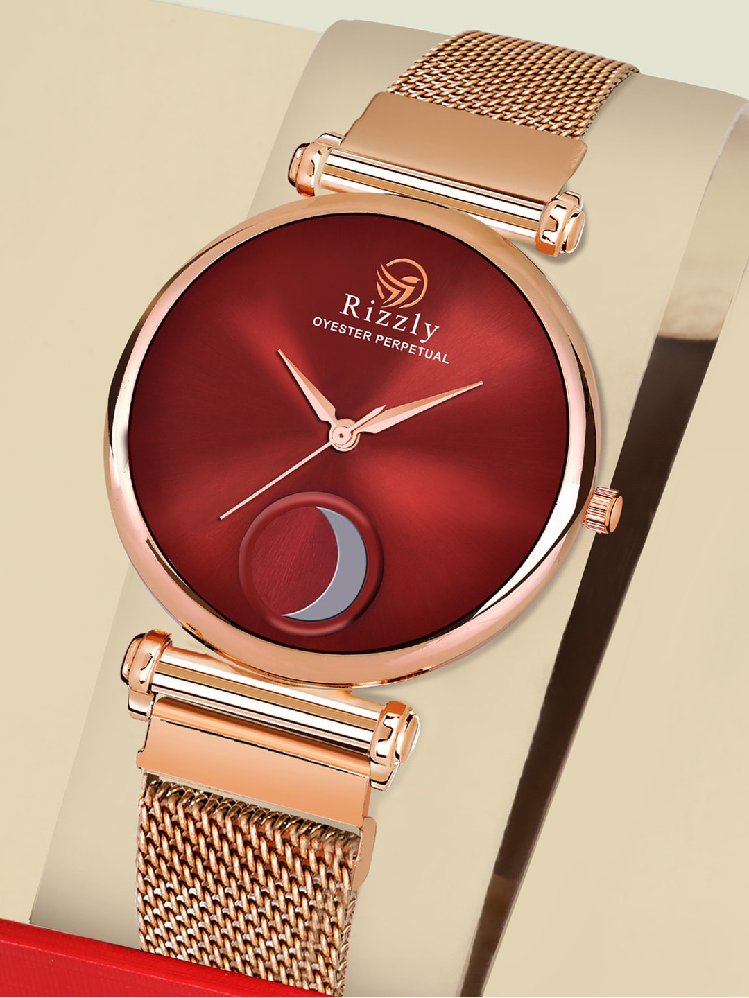 Septem Maroon Dial & Rose Gold Analogue Watch SP-305-Maroon-Septem-Maroon