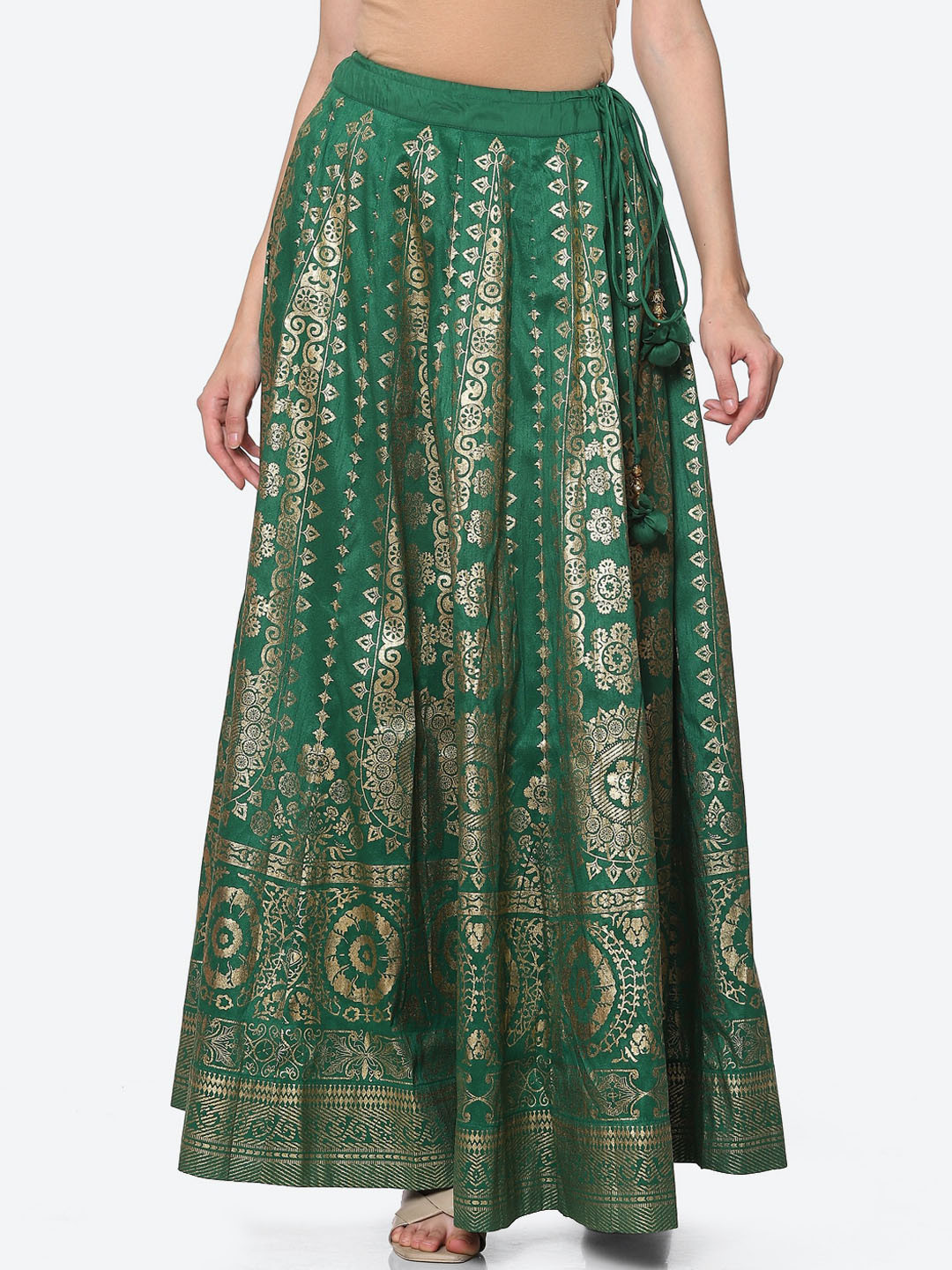 Biba Women Green Printed Skirts
