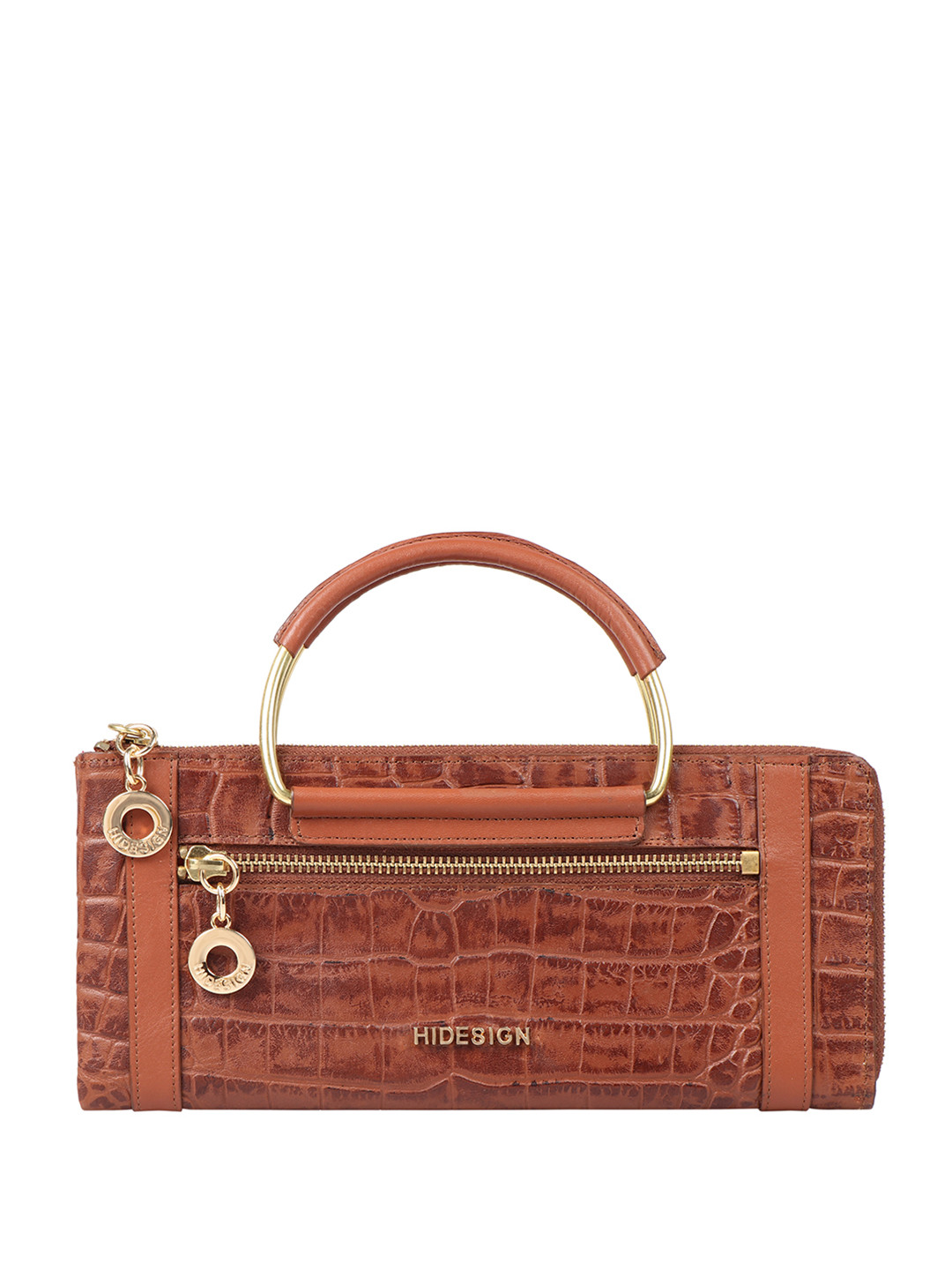 Hidesign Tan Textured Purse Clutch