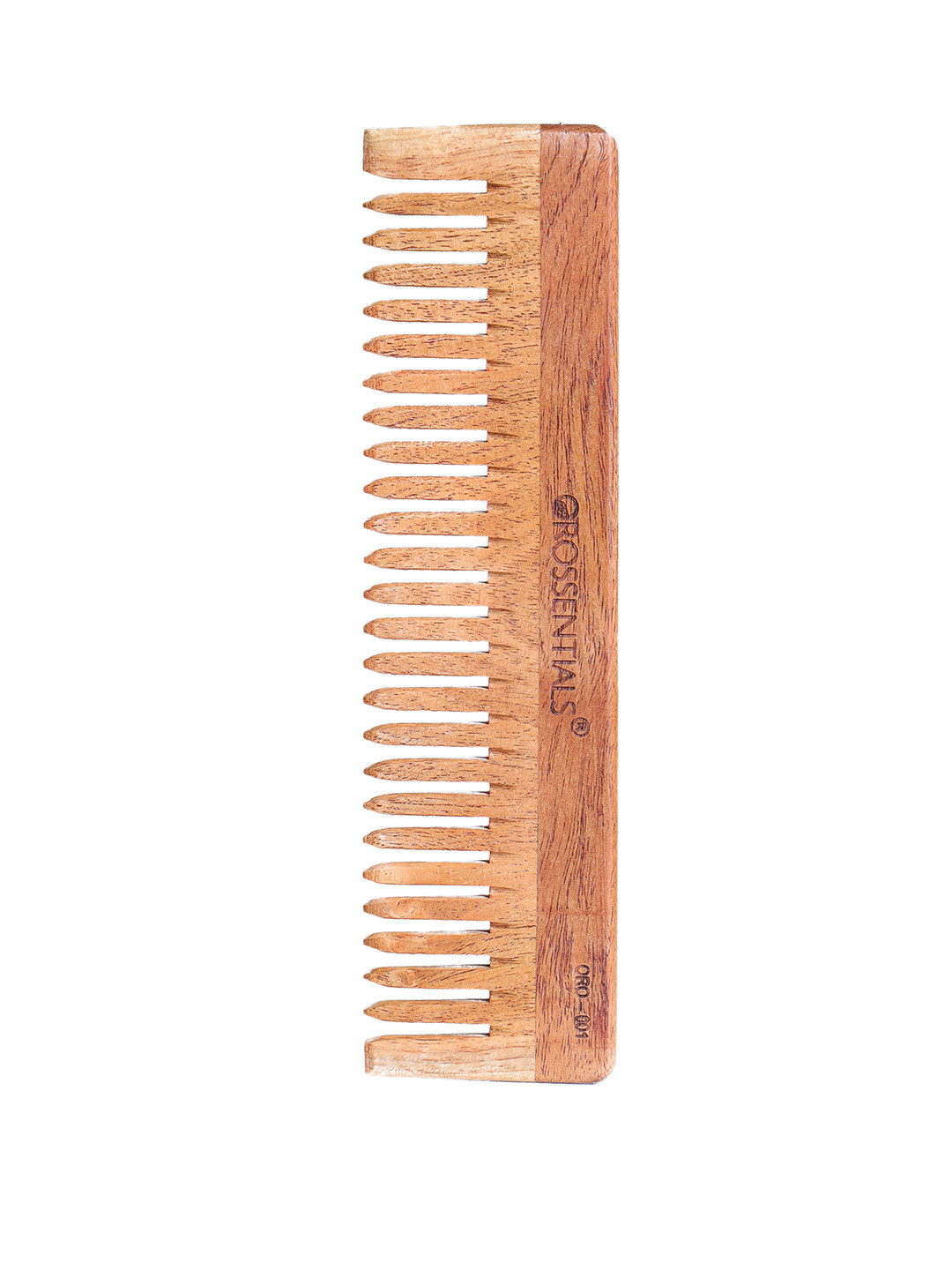 OROSSENTIALS Adults Brown Neem Wooden Comb of Wide Teeth