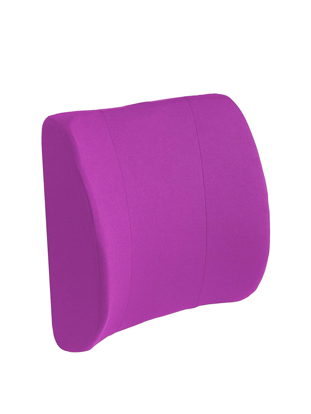 Pum Pum Therapedic Backrest Purple Solid Faux Velvet Stain-Resistant Medium Memory Foam Therapedic Pillow-10.2 x 33 x 33 cm