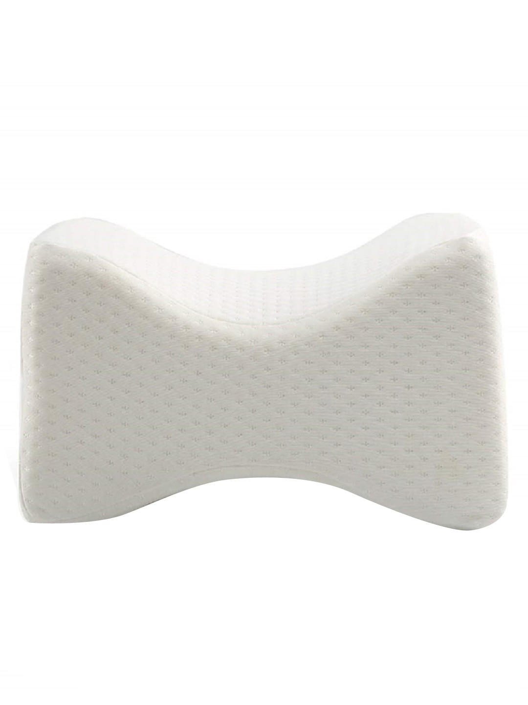 Pum Pum Orthopedic White Solid Faux Velvet Adjustable Medium Memory Foam Orthopedic Pillow-17.78 x 17.78 x 27.94 cm