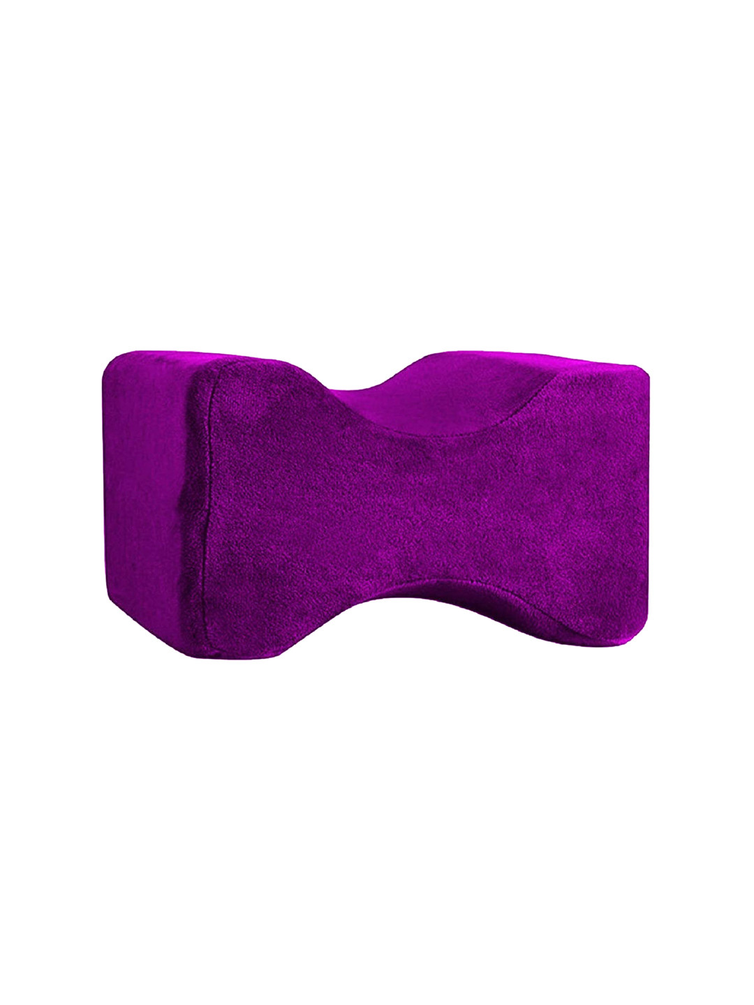 Pum Pum Orthopedic Purple Solid Faux Velvet Medium Memory Foam Orthopedic Pillow-17.78 x 17.78 x 27.94 cm