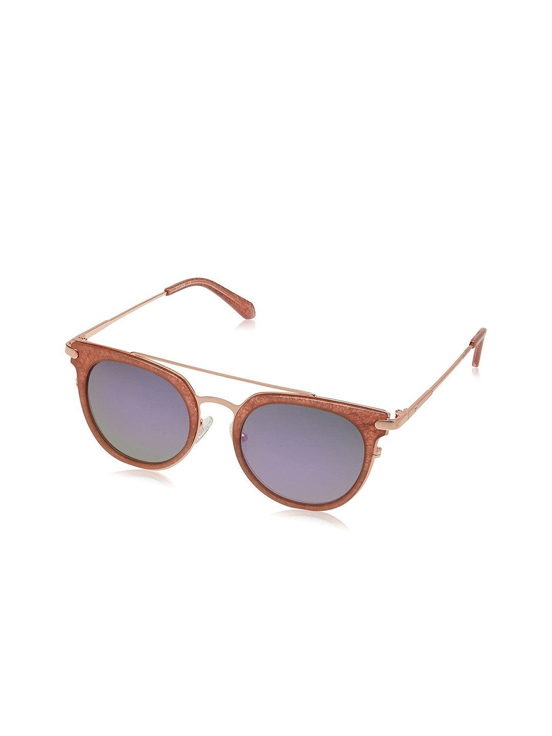 Titan Unisex Purple Lens & Pink Cateye Sunglasses With UV Protected Lens