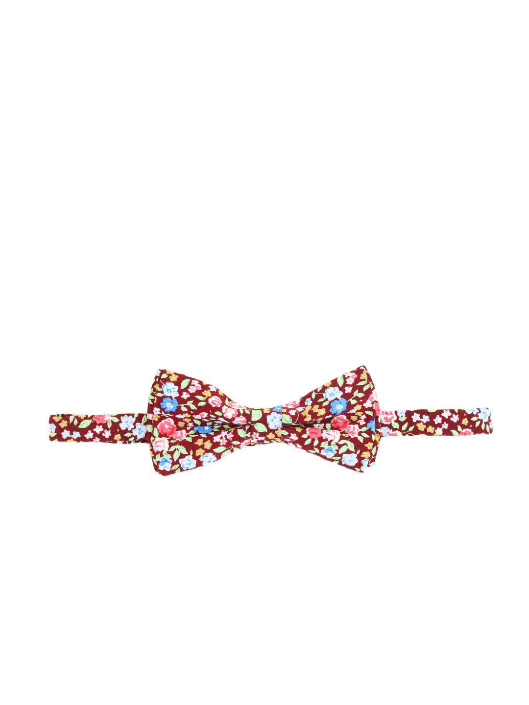 Alvaro Castagnino Maroon Floral Print Bow Tie